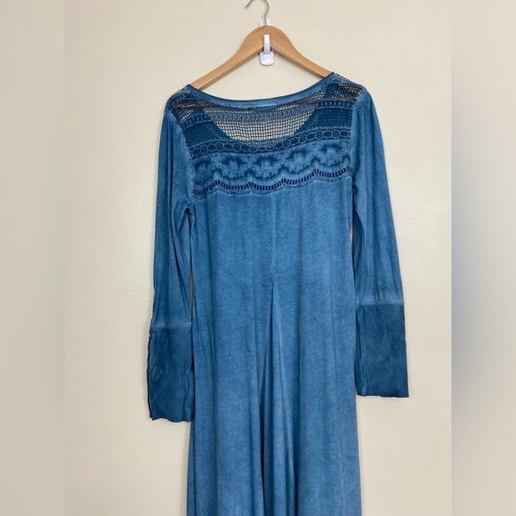 Soft Surroundings AVA Maxi Size Medium Dress Beaded EMBROIDERED Crochet Boho - Picture 14 of 15